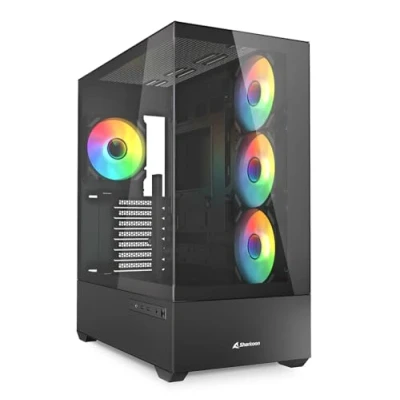 Abbildung von Sharkoon AK6 RGB PC Gehäuse, ATX, Schwarz