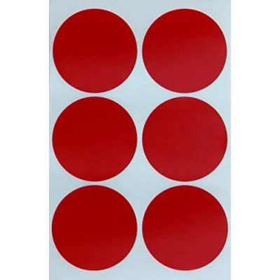 Abbildung von Sticker Rot 50 mm runde Aufkleber 5 cm 180 Stück von Royal Green