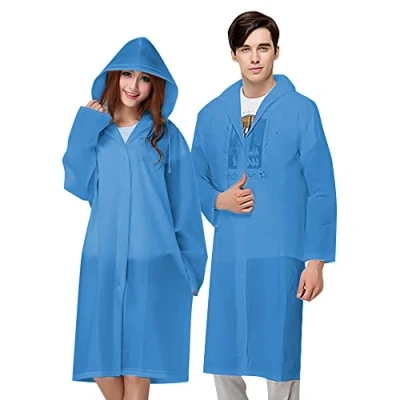Abbildung von Vicloon Regenponcho, Regenponcho Einweg, 2 Stück Unisex Wiederverwendbar Transparent Regenmantel PEVA Tragbarer Wasserdicht Regencape Atmungsaktiv Regenjacke für Reisen, Wandern, Radfahren &amp; Camping
