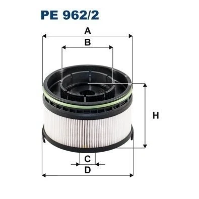 Abbildung von FILTRON PE 962/2 Kraftstofffilter Filtereinsatz MERCEDES BENZ: V Class, C Class T modell, Saloon