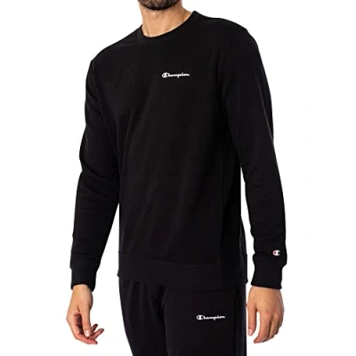 Abbildung von Champion Herren Legacy American Classics Heavy Powerblend Terry Small Logo Crewneck Sweatshirt, Schwarz, S