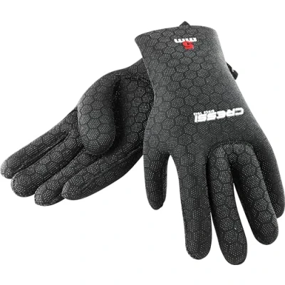 Abbildung von Cressi Neoprenhandschuhe High Stretch, Schwarz/Logo Rot, L