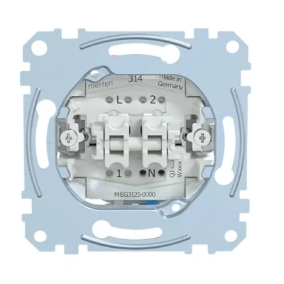 Abbildung von Schneider Electric Merten MEG3125 0000 Serienschalter Einsatz mit N Klemme, 1 polig, 10 AX, AC 250 V, Steckklemmen