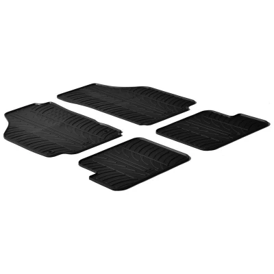 Abbildung von Gledring 0371 Fußmattensatz Gummi vorne und hinten 4 schwarz 750mm 550mm