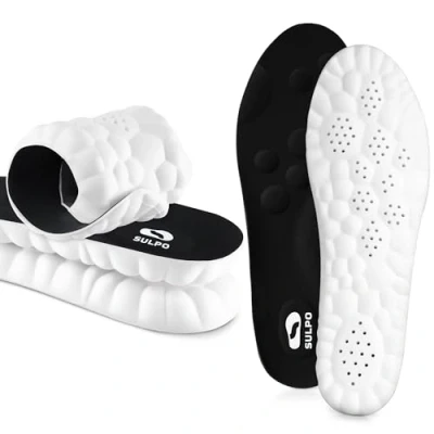 Abbildung von SULPO Sport Orthopädische Einlegesohlen ideal für und Alltag Atmungsaktive, weiche, stoßdämpfende Herren Damen Arbeitsschuhe 40 41 / M Schwarz