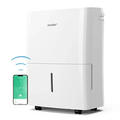 Abbildung von Comfee Luftentfeuchter 16L,Raumgröße ca. 80m3(32m²),Smart modu,Timer 24H,Wassertank 3L ,APP fähig, Weiß, MDDF 16DEN7 WF