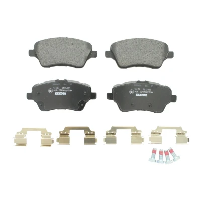 Abbildung von TEXTAR 2513402 Bremsbelagsatz nicht für Verschleißwarnanzeiger vorbereitet mit Bremssattelschrauben Zubehör FORD: FIESTA 6, B Max, Tourneo Courier