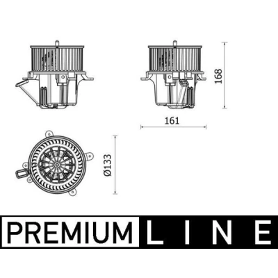 Abbildung von MAHLE ORIGINAL AB 282 000P Innenraumgebläse für Rechtslenker