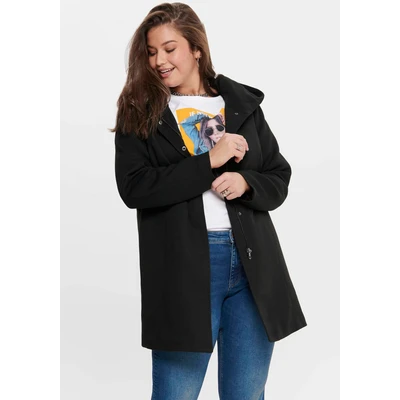 Abbildung von ONLY Carmakoma Carsedona Light COAT Kurzmantel, Damen, Größe: S 42/44, Black