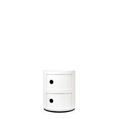 Abbildung von Kartell Componibili, 2 Elements, Weiß, Runde Basis