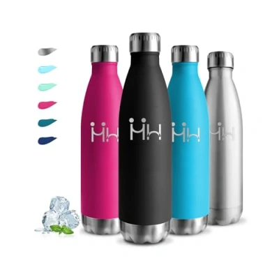 Abbildung von Trinkflasche Edelstahl, 0 75 liter, BPA Freie, Auslaufsicher, Doppelwandige Vakuumisolierte, Sport, Thermosflasche für Schule, Büros, Reisen, Wandern, Schwarz