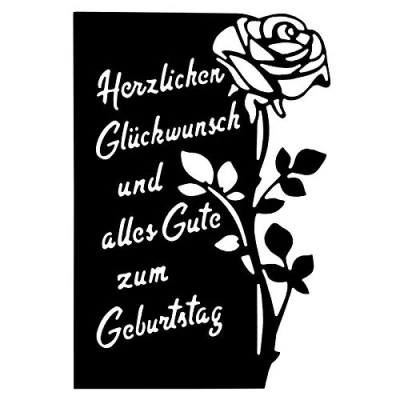 Abbildung von Ideen mit Herz Stanzschablone, Geburtstagswünsche, 10cm x 14,5cm