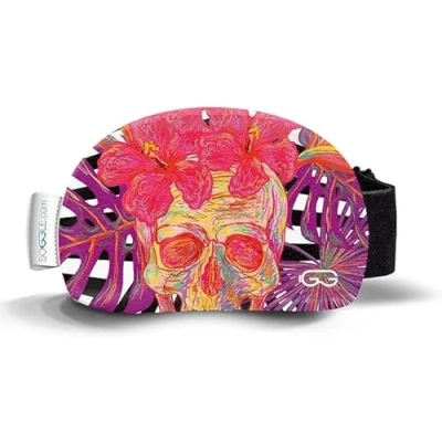 Abbildung von Soggle Skibrillen Schutz Überzug aus Mikrofaser (one Size), Farbe:Skulls 01 pink