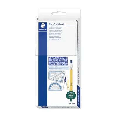 Abbildung von STAEDTLER® 557 11 Geometrieset, teiliges Set mit allen wesentlichen Produkten,robustes Metalletui,