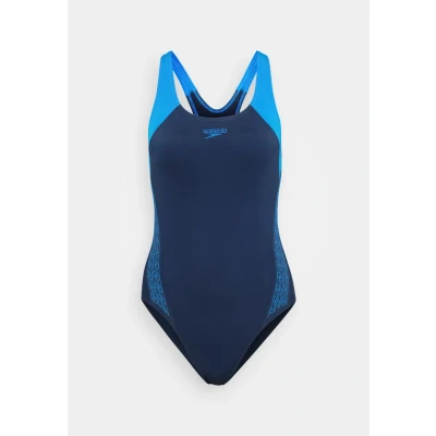 Abbildung von Speedo Hyperboom Splice Laneback Badeanzug, Damen, Größe: 40, Lagoon blue