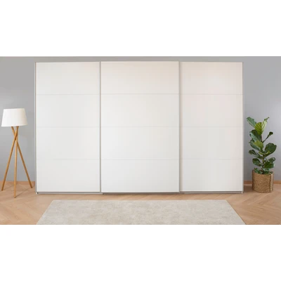 Abbildung von rauch Schwebetürenschrank »Kleiderschrank Schrank Garderobe KOLUNA mit Dekor Front« Breiten 203/271/315/360 cm Höhen 210/229 cm, inkl. 2 Innenschubladen sowie extra Einlegeböden MADE IN GERMANY