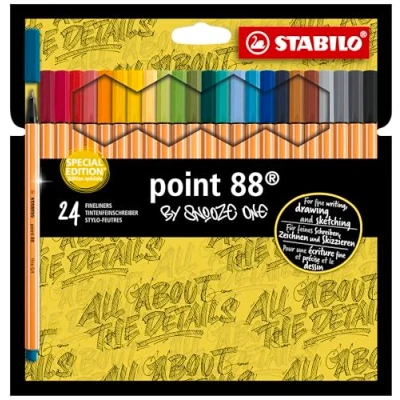Abbildung von Fineliner STABILO point 88 24er Pack Snooze One Edition mit 24 verschiedenen Farben