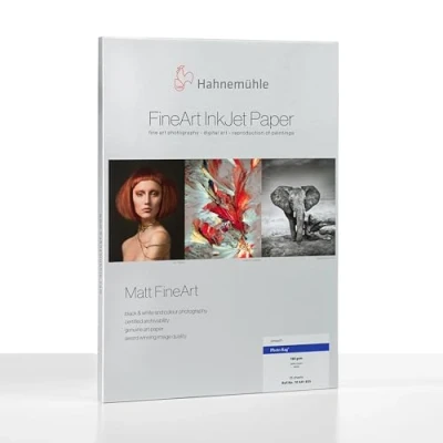 Abbildung von Hahnemühle 10641603 FineArt InkJet Papier Foto Ragge, 188 gsm, 210 x 297 mm, weiß