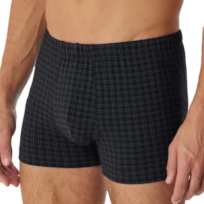 Abbildung von Schiesser Herren Short Für Männer Weich Und Bequem Ohne Gummibund Bio Baumwolle Cotton Casual Unterwäsche, Schwarz_180505, S EU