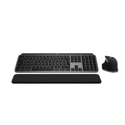 Abbildung von Logitech MX Keys S Combo for Mac, kabellose Tastatur/Maus mit Handballenauflage, beleuchtete Tastatur, schnellscrollende Maus, Bluetooth USB C für MacBook Pro/MacBook Air/iMac/iPad, QWERTZ DE Grau