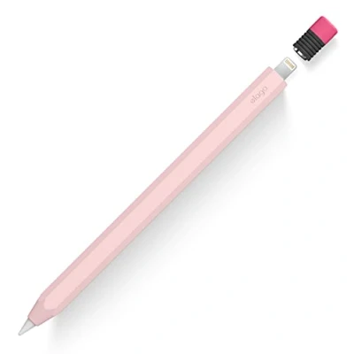 Abbildung von elago klassisches Federmäppchen, kompatibel mit Apple Pencil 1. Generation, Design, strapazierfähiges Silikon (Lovely Pink)