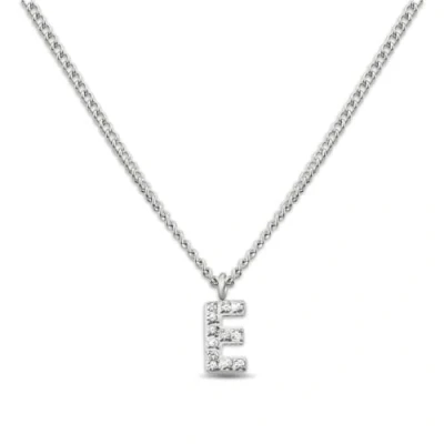 Abbildung von GD GOOD.designs Kette mit Buchstaben E Silber für Damen I Hautverträgliche Halskette initialen Anhänger Silberne Edelstahl Buchstabenkette