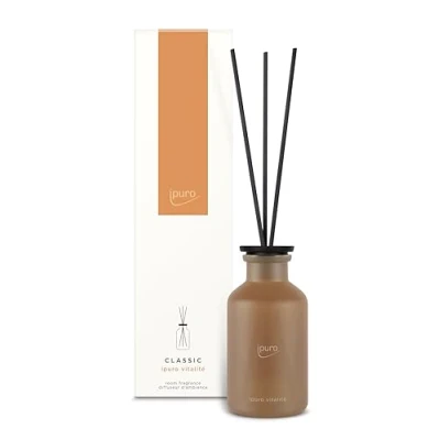 Abbildung von ipuro Classic Raumduft VITALITÉ 240ml Raumerfrischer mit Rosmarin &amp; Ingwer, Zedernholz Patchouli Duft Diffuser Stäbchen Belebender Lufterfrischer für die Wohnung