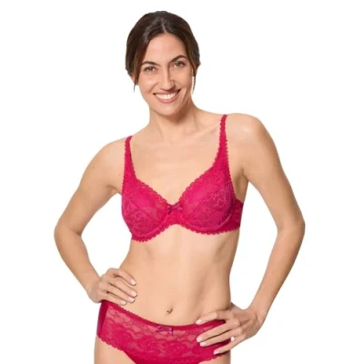 Abbildung von Playtex Damen Flower Elegance Bügel BH, rot, 90D