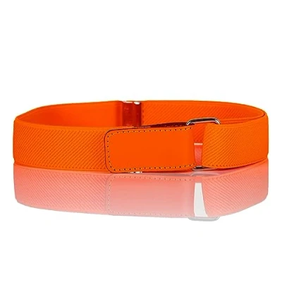 Abbildung von Olata Elastischer Kinder Gürtel Verstellbar mit Klettverschluss, Ideal für 0 15 Jahre. Orange (5 12 Jahre)