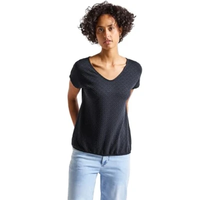 Abbildung von STREET ONE Damen 3227738 Spitzenshirt, Deepwater Blue, 38