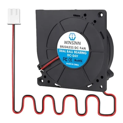 Abbildung von WINSINN DC 120mm Gebläse Lüfter 24V 12032 Doppelkugellager 24 Volt bürstenlose Kühlung 120x32mm 2PIN