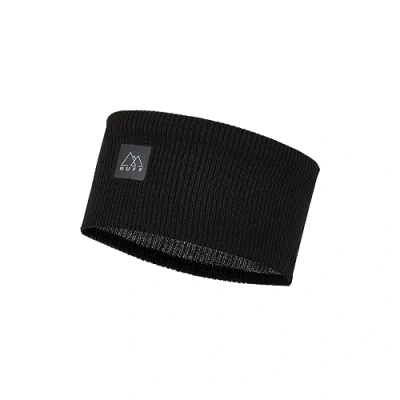 Abbildung von Buff Crossknit Headband SOLID Black extra breit
