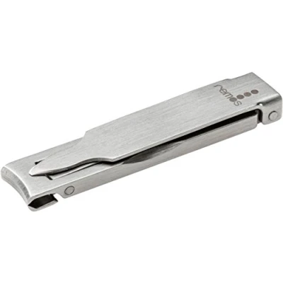 Abbildung von REMOS Nagelknipser mit Nagelfeile flach &amp; kompakt aus rostfreiem Edelstahl 6cm