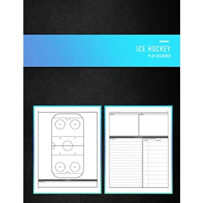 Abbildung von Ice Hockey Play Designer: Playbook notebook for junior and senior sports coaches, coaching staff playmakers Design, draw, create record you newest plays