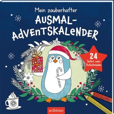 Abbildung von Mein zauberhafter Ausmal Adventskalender: 24 Seiten zum Aufschneiden Ein Adventskalender mit Malvorlagen und Bastelideen für alle Malfans