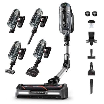 Abbildung von Rowenta RH9958 XForce Flex 14.60 Animal Kabelloser Akku Staubsauger 200 Air Watt ‎XL Staubbehälter bis zu 0,9 Liter Laufzeit 1h 10min LED Beleuchtung Digitales Bedienfeld Flexibles Saugrohr