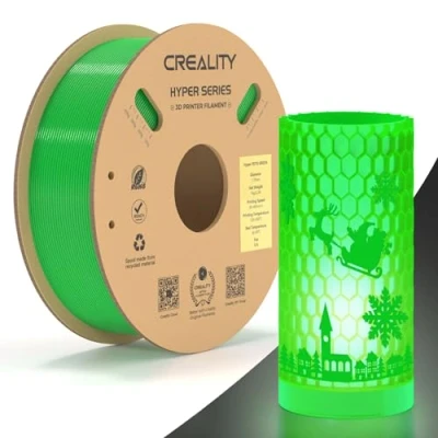 Abbildung von Creality Hyper PETG Filament, Grün Filament 1.75mm 1KG, 3D Drucker Maßgenauigkeit +/ 0.03mm, Druck Materialien für die Meisten Drucker, 2.2lbs/Spool