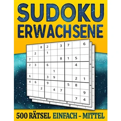 Abbildung von Sudoku Erwachsene Einfach bis Mittel: 500 Sudokus für Rätselbuch mit Lösungen Buch Mittelschwer