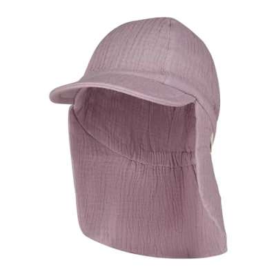 Abbildung von Sterntaler Schirmmütze Nacken Musselin Mädchen Mütze aus Baumwoll (Bio) UV Schutz 50+ Sonnenhut mit Nackenschutz Baby und Kinder Sommer Kopfbedeckung pastellviolett, Größe 49