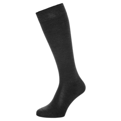 Abbildung von FALKE Damen Kniestrümpfe Softmerino W KH Wolle lang einfarbig 1 Paar, Grau (Anthracite Melange 3089), 35 36