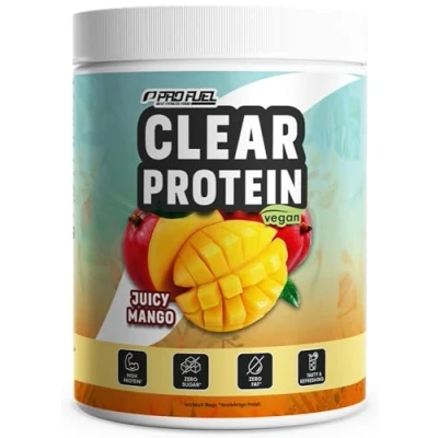 Abbildung von Clear Protein Vegan 360g JUICY MANGO, unglaublich leckerer &amp; erfrischender Drink, vegane Whey Protein/Iso Alternative mit hochwertigem Erbsenproteinhydrolysat, 56%