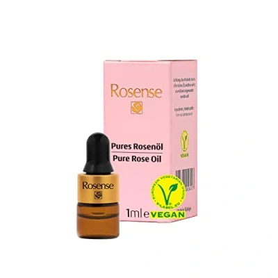 Abbildung von Rosense Rosenöl ätherisches Rosen Öl zur Gesichtspflege und Hautpflege vegan 100% naturrein 1 ml