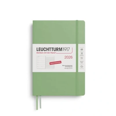 Abbildung von LEUCHTTURM1917 372475 Wochenkalender &amp; Notizbuch Medium (A5) 2026, 12 Monate, Salbei, Deutsch