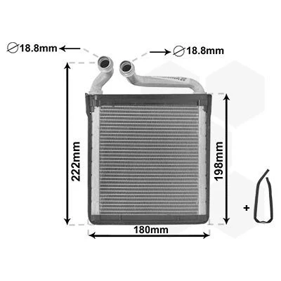 Abbildung von VAN WEZEL 58006256 Wärmetauscher mit Zubehör VOLKSWAGEN: Passat B7 Variant, B6 CC