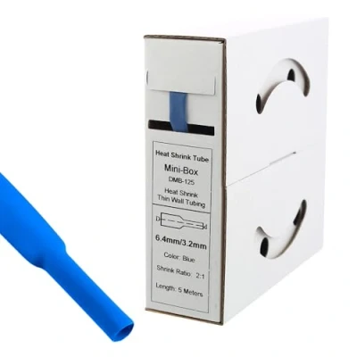 Abbildung von 5m Schrumpfschlauch 6,4mm &gt; 3,2mm blau