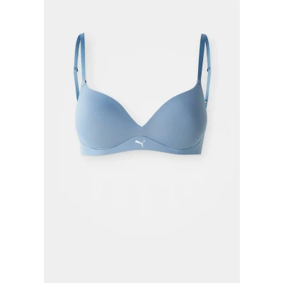 Abbildung von Puma Women SOFT Padded BRA Tshirt BH, Damen, Größe: 80C, Dusk blue