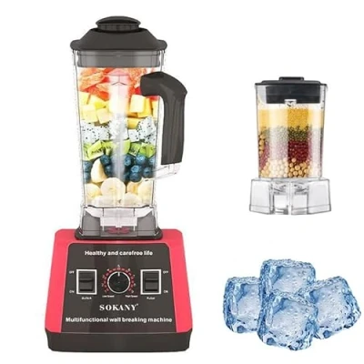 Abbildung von SOKANY SK 666 5000W Hochleistungsmixer, 9 Geschwindigkeitsstufe, 2 in 1[2,5L Standmixer und Smoothie Maker &amp; Kaffeemühle], Selbstreinigungsfunktion, Ohne BPA (SK 666, 5000W)