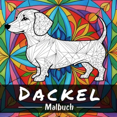 Abbildung von Dackel Malbuch: 50 entspannende Ausmalbilder im Mandala Stil für Dachshundliebhaber