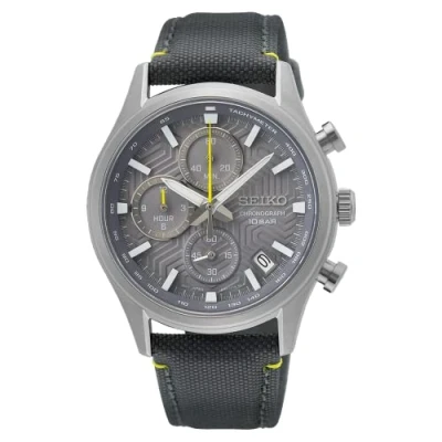 Abbildung von Seiko Herren Analog Quarz Uhr mit Nylon Armband SSB423P1, Schwarz