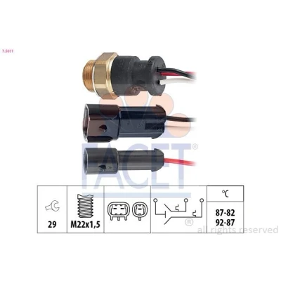 Abbildung von FACET 7.5611 Temperaturschalter, Kühlerlüfter M22x1,5 Made in Italy OE Equivalent